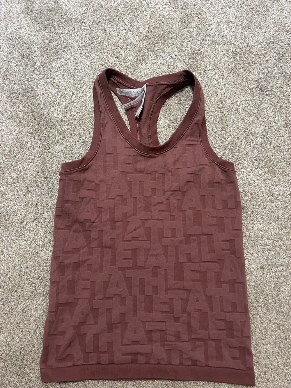 Athleta Wine-Tone Logo Racerback Tank XS